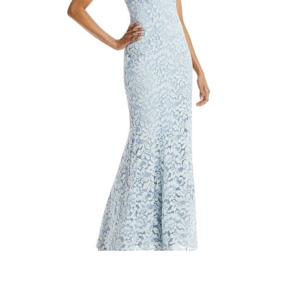 Eliza J Scalloped Edge Gown